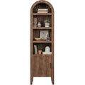 72\" Tall Narrow Arched Pantry Cabinet with Door 4-Tier Storage Cabinet with practical style for home spaces