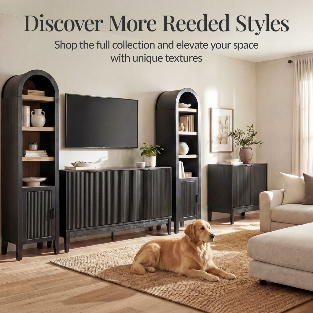 72\" Tall Narrow Arched Pantry Cabinet with Door 4-Tier Storage Cabinet with practical style for home spaces