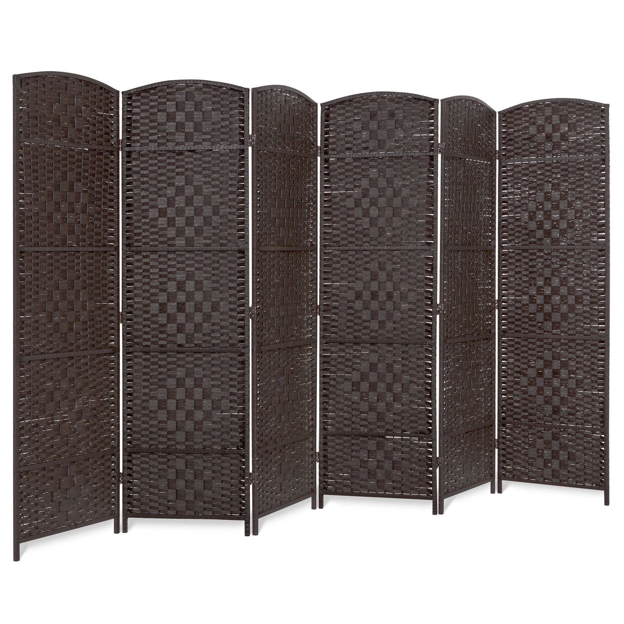6ft Tall Room Divider 6-Panel Diamond Weave Folding Privacy Screen for home, family, and everyday needs