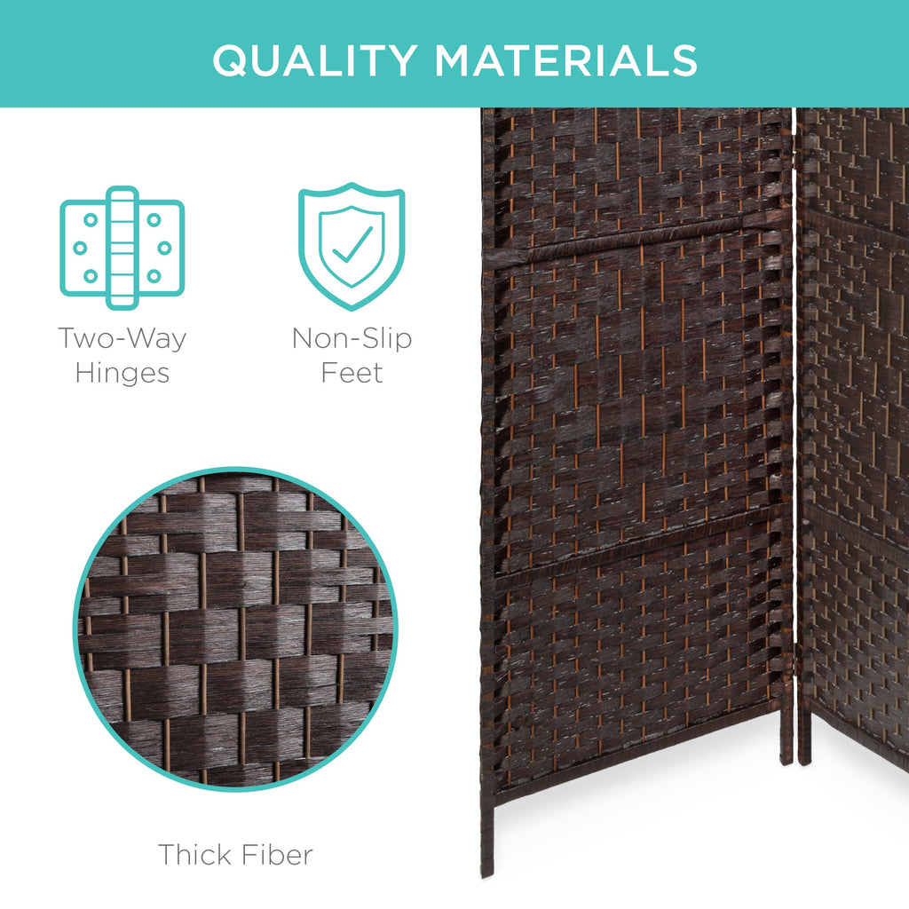 6ft Tall Room Divider 6-Panel Diamond Weave Folding Privacy Screen for home, family, and everyday needs
