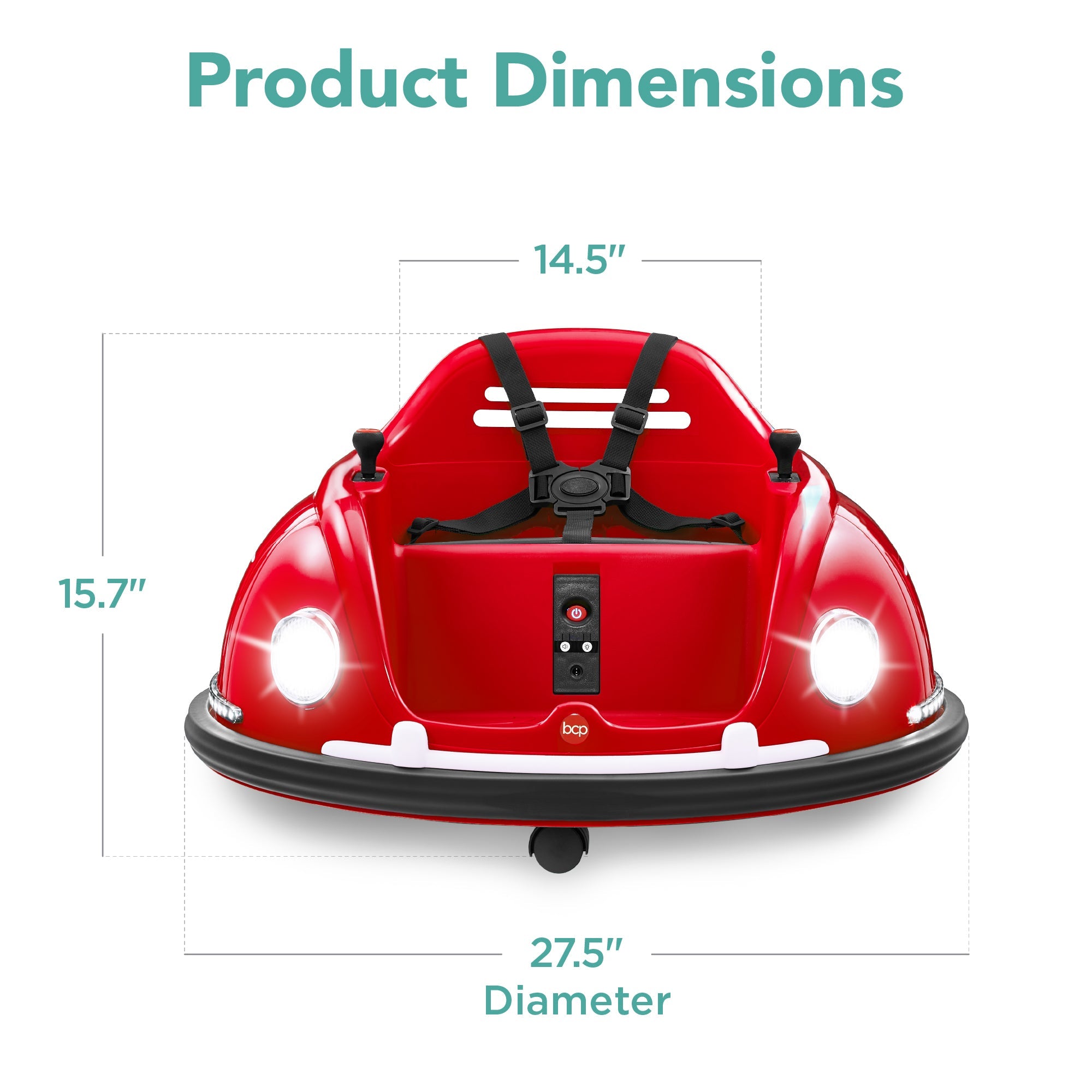 6V Kids Ride On Bumper Car Toy with Remote Harness Lights 360 Degree Spin with fun features for everyday play