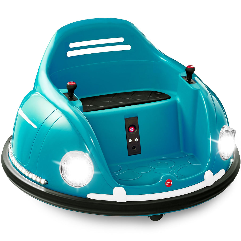 6V Kids Ride On Bumper Car Toy with Remote Harness Lights 360 Degree Spin with fun features for everyday play