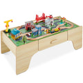 70-Piece Train Table Large Multipurpose Playset with Reversible Table Top with practical style for home spaces