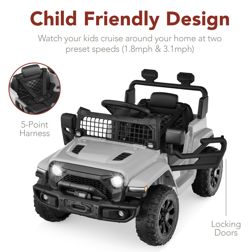 6V Kids Ride-On Truck Car with Parent Remote Control 4-Wheel Suspension designed for kids' playtime and gifts