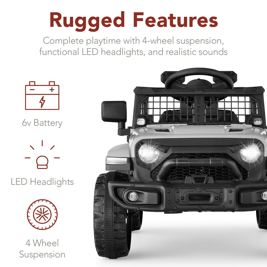 6V Kids Ride-On Truck Car with Parent Remote Control 4-Wheel Suspension designed for kids' playtime and gifts