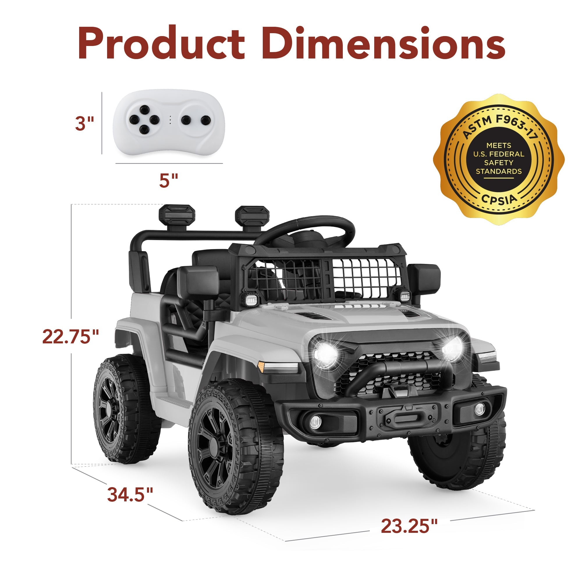 6V Kids Ride-On Truck Car with Parent Remote Control 4-Wheel Suspension designed for kids' playtime and gifts