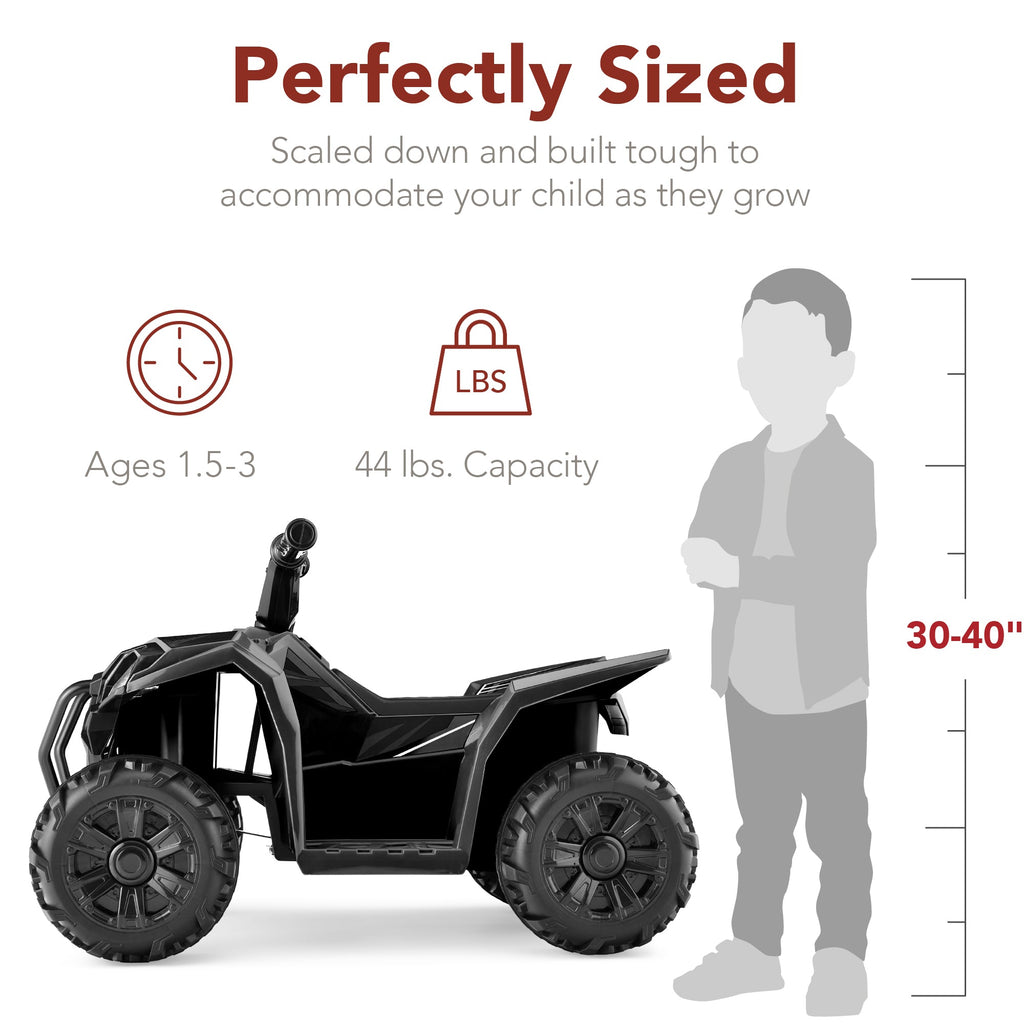6V Kids Ride-On 4-Wheeler Quad ATV Car with 1.8mph Max Speed Treaded Tires for active play and family fun