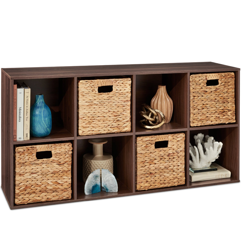 8-Cube Bookshelf 11in Storage Display with Removable Panels Customizable with reliable function and style