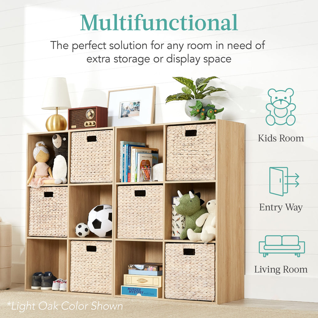 6-Cube Bookshelf 13.5in Storage Display with Removable Panels Customizable with practical everyday features