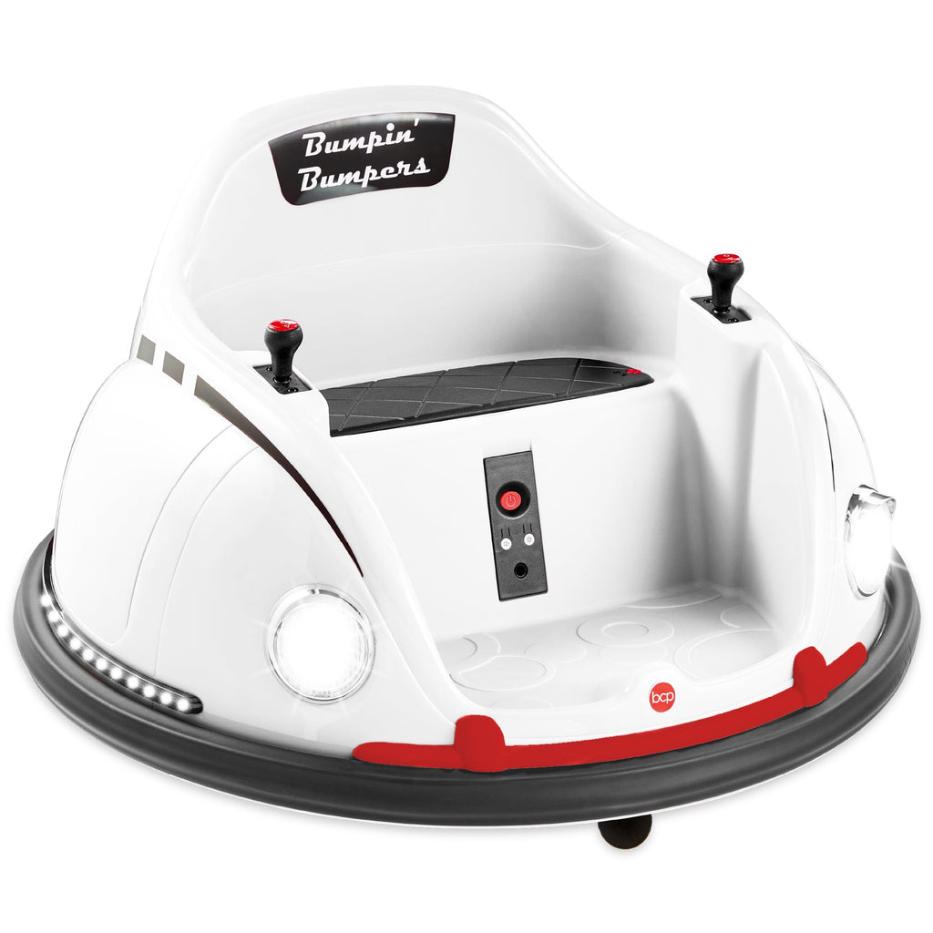 6V Kids Ride On Bumper Car Toy with Remote Harness Lights 360 Degree Spin with fun features for everyday play