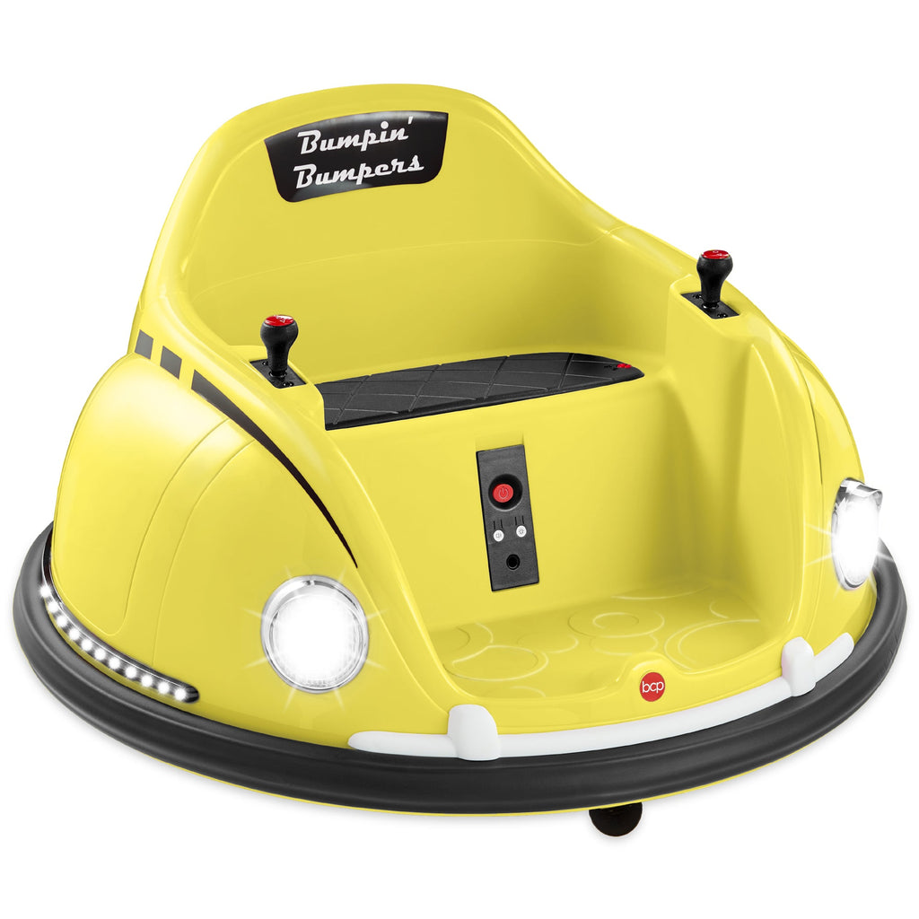 6V Kids Ride On Bumper Car Toy with Remote Harness Lights 360 Degree Spin with fun features for everyday play