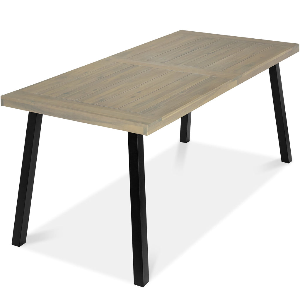 6-Person Indoor Outdoor Acacia Wood Dining Table for outdoor comfort and convenience