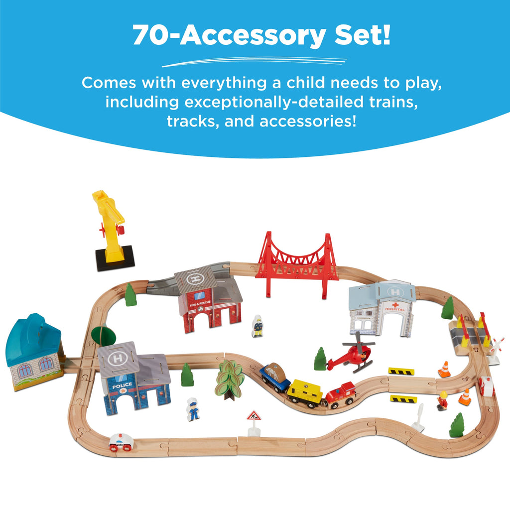 70-Piece Train Table Large Multipurpose Playset with Reversible Table Top designed for everyday comfort and storage
