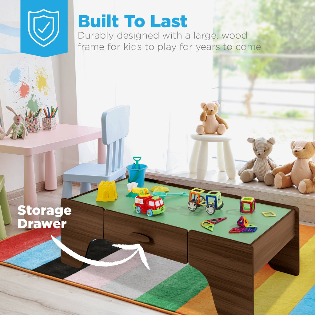 70-Piece Train Table Large Multipurpose Playset with Reversible Table Top designed for everyday comfort and storage
