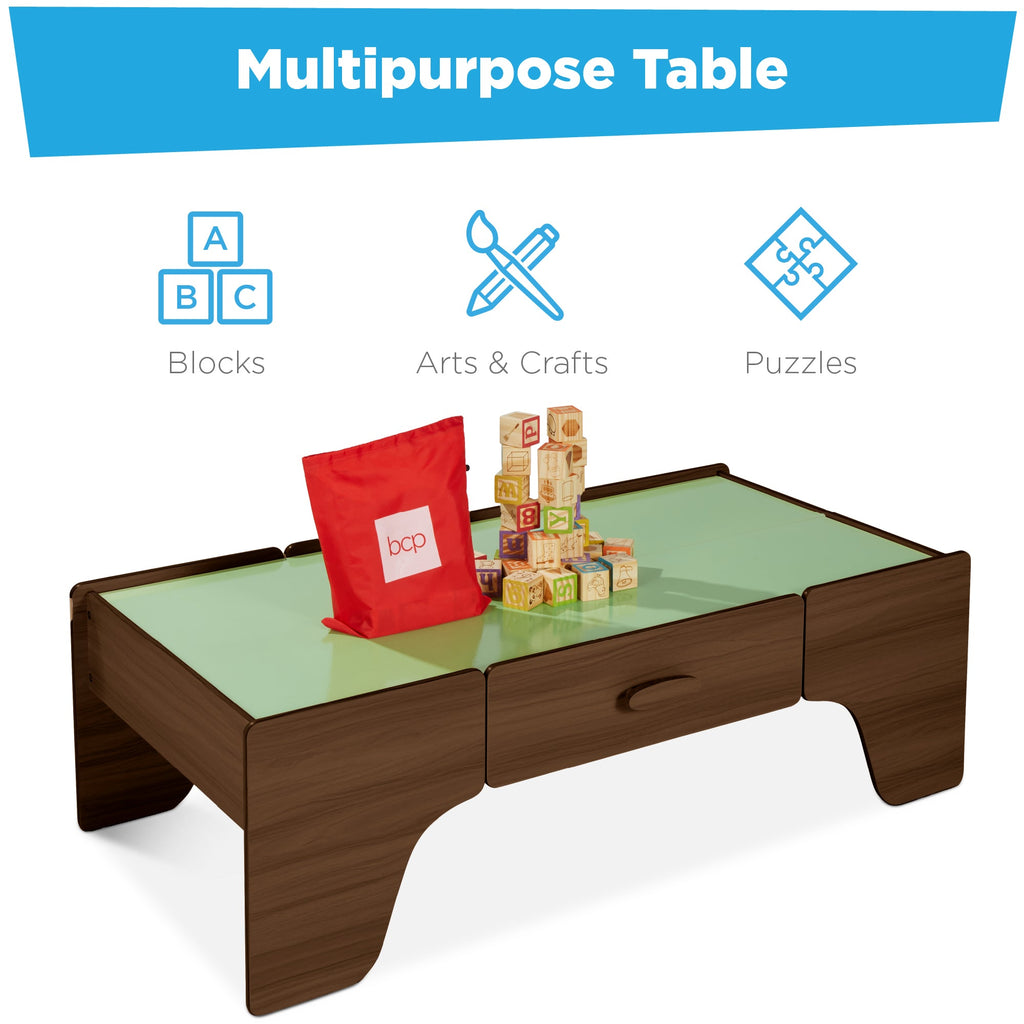 70-Piece Train Table Large Multipurpose Playset with Reversible Table Top designed for everyday comfort and storage