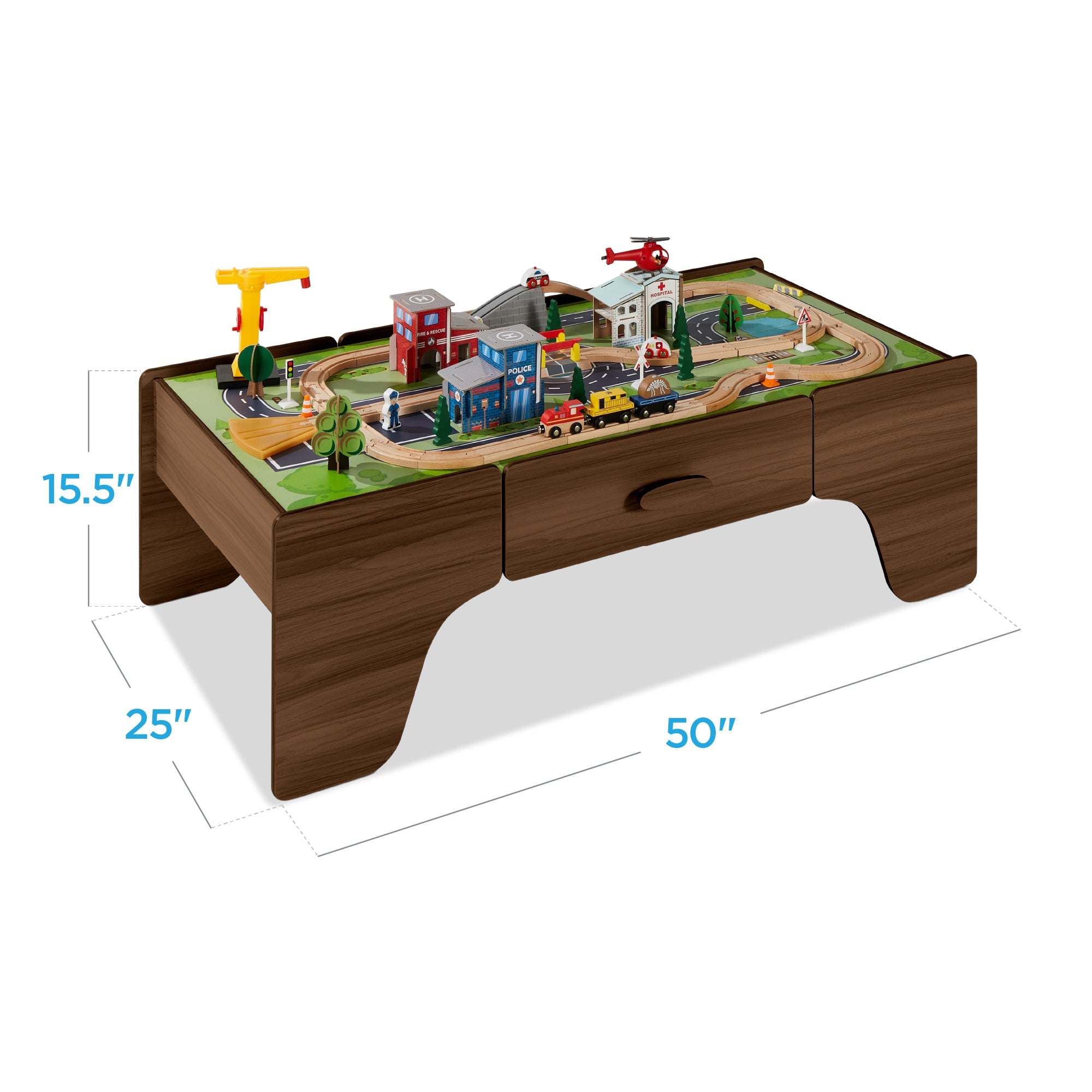 70-Piece Train Table Large Multipurpose Playset with Reversible Table Top designed for everyday comfort and storage
