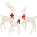 6.5ft 3-Piece Lighted Christmas Deer Set Outdoor Decor with LED Lights for indoor and outdoor holiday displays