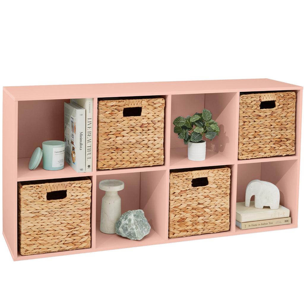 8-Cube Bookshelf 11in Storage Display with Removable Panels Customizable with reliable function and style