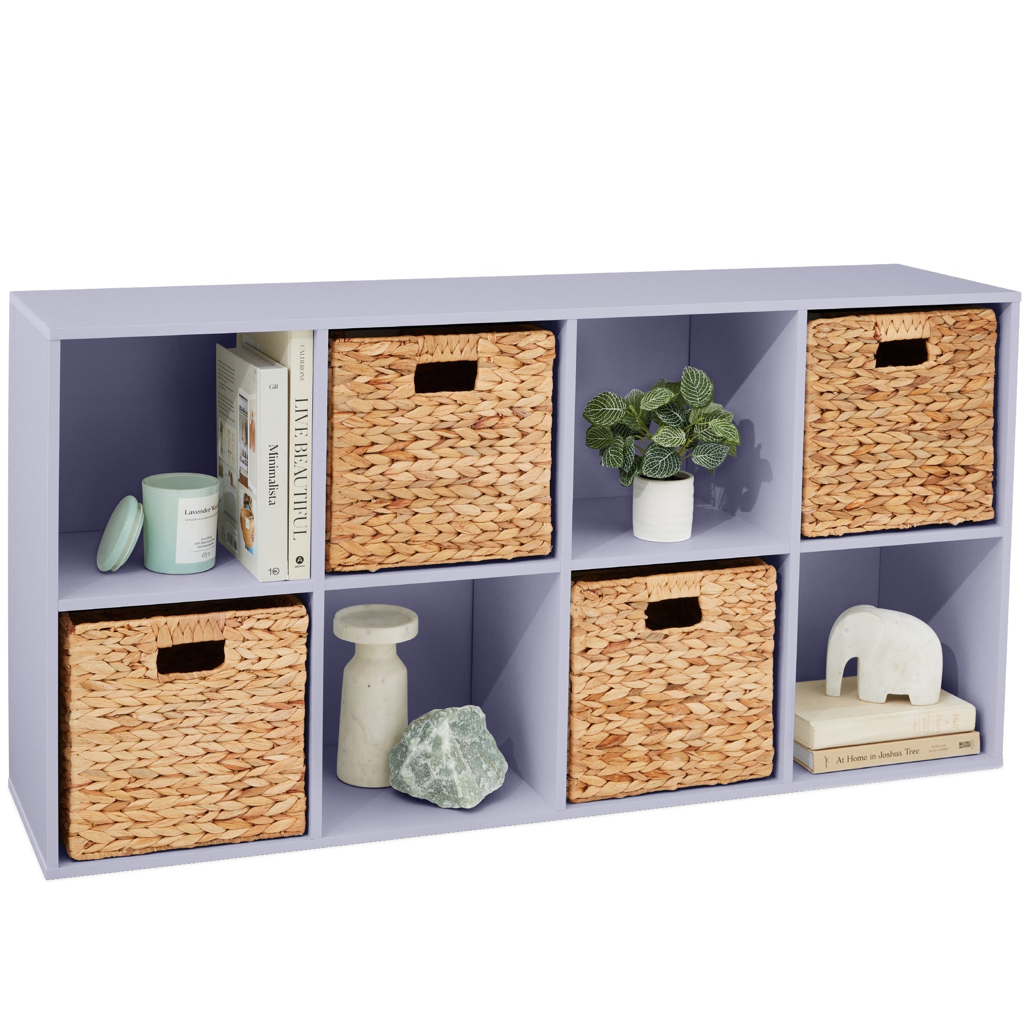 8-Cube Bookshelf 11in Storage Display with Removable Panels Customizable with reliable function and style