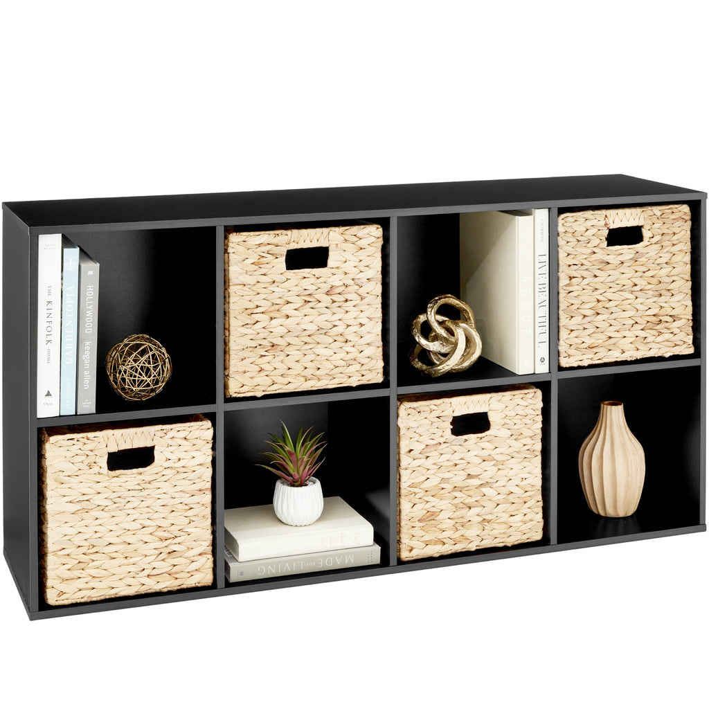 8-Cube Bookshelf 13.5in Storage Display with Removable Panels Customizable for simple setup and everyday use
