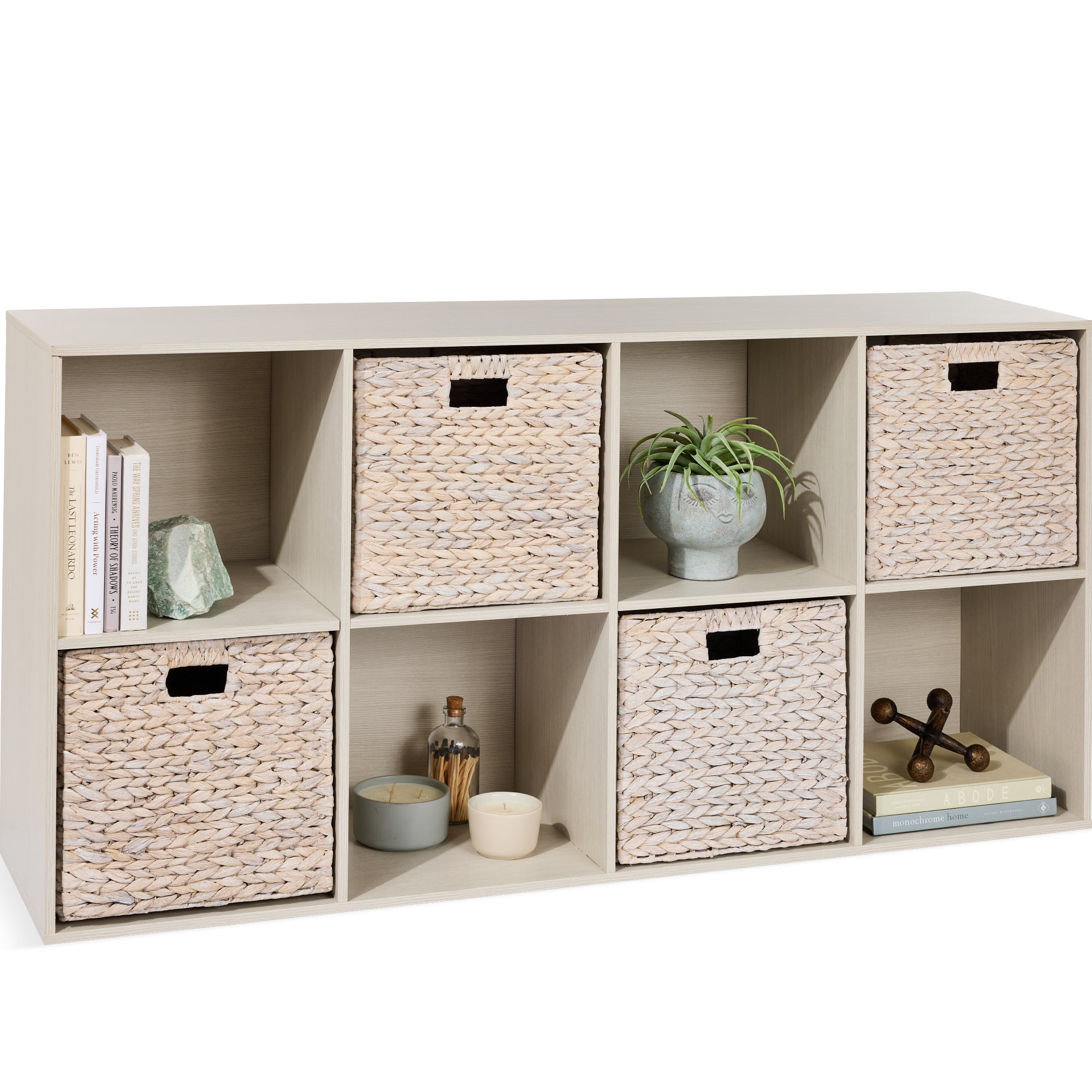 8-Cube Bookshelf 13.5in Storage Display with Removable Panels Customizable for simple setup and everyday use