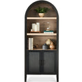 72\" Tall Arched Pantry Cabinet with Doors 5-Tier Storage Cabinet with Shelves for comfortable home living