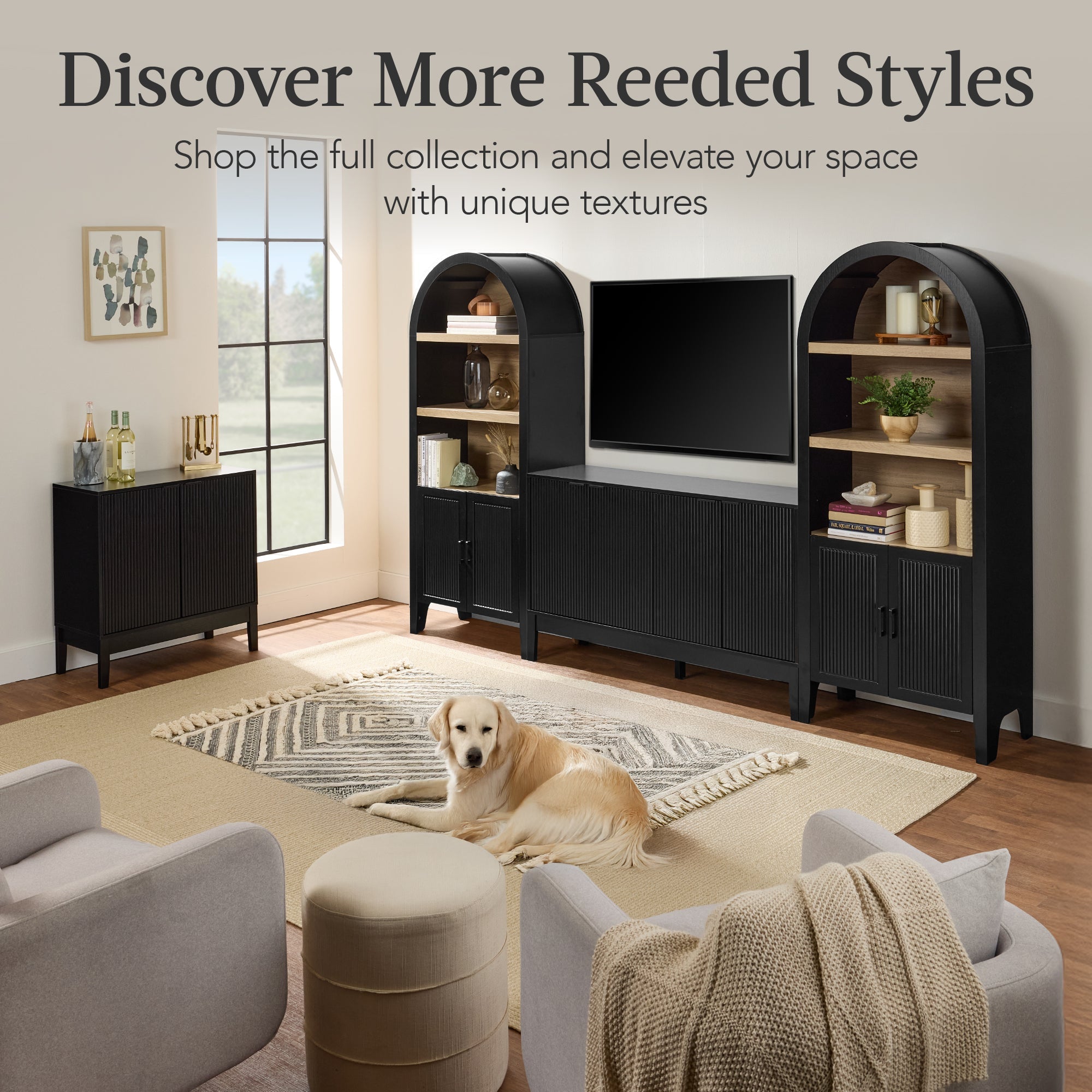 72\" Tall Arched Pantry Cabinet with Doors 5-Tier Storage Cabinet with Shelves for comfortable home living
